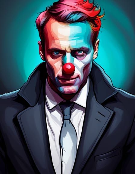 Zombie Clown Portrait in Artstation Style