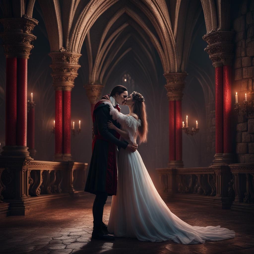 Dracula's Gothic Wedding: A Fantasy Concept Art
