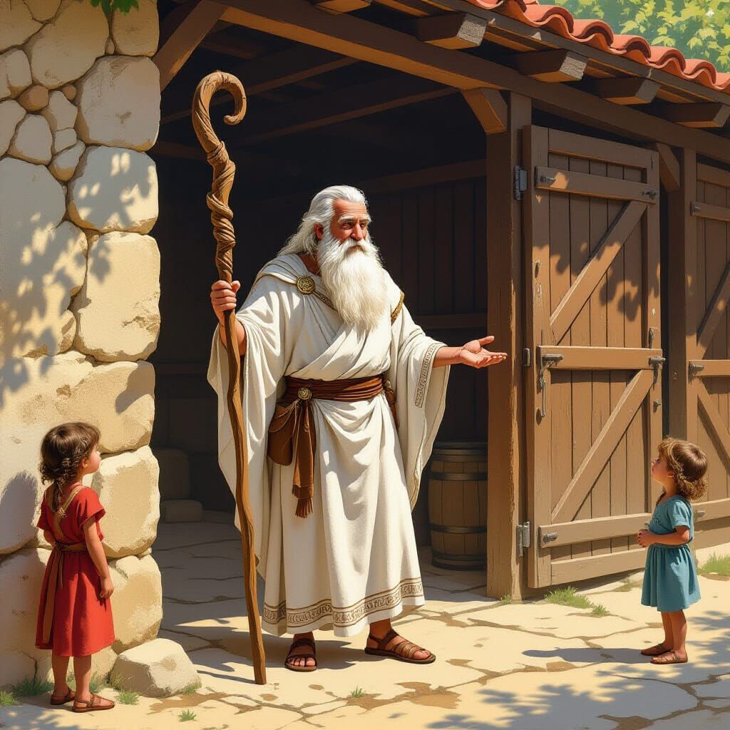 Wise Old Greek Philosopher at Augean Stables