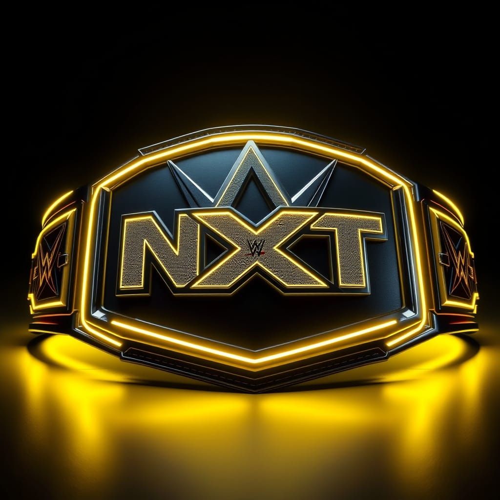 WWE NXT Championship Belt in Neon Style