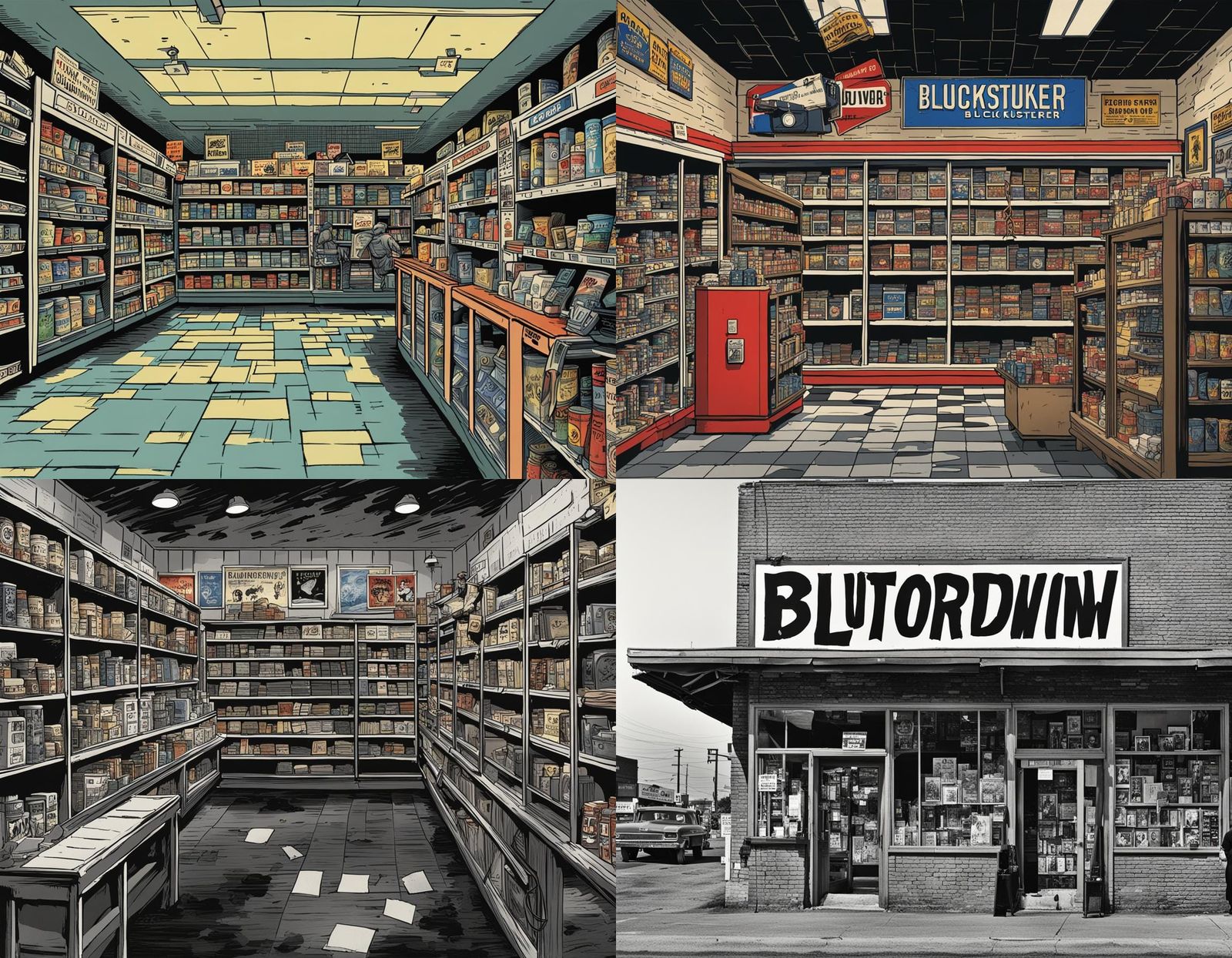 Eerie Abandoned Blockbuster Store with Whispering Spirits