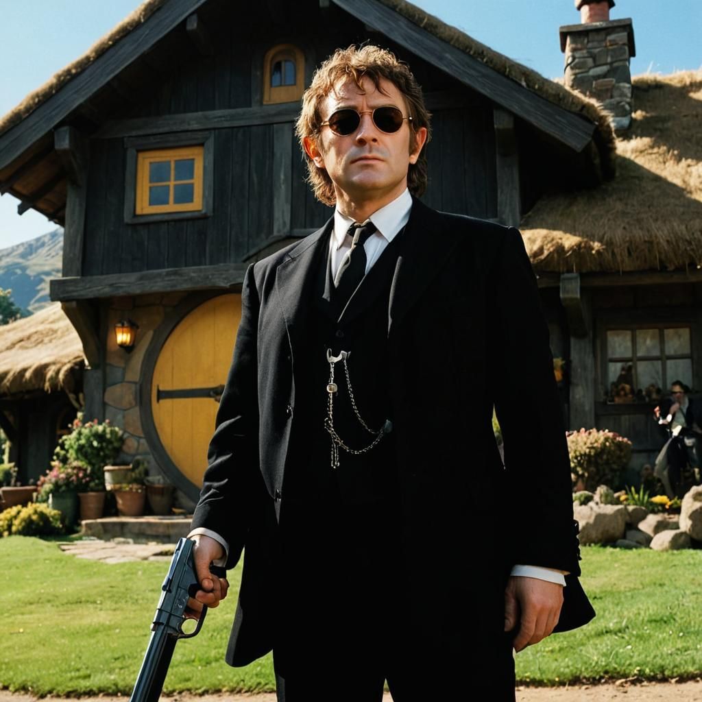Bilbo Baggins as Gangster in Tarantino Style