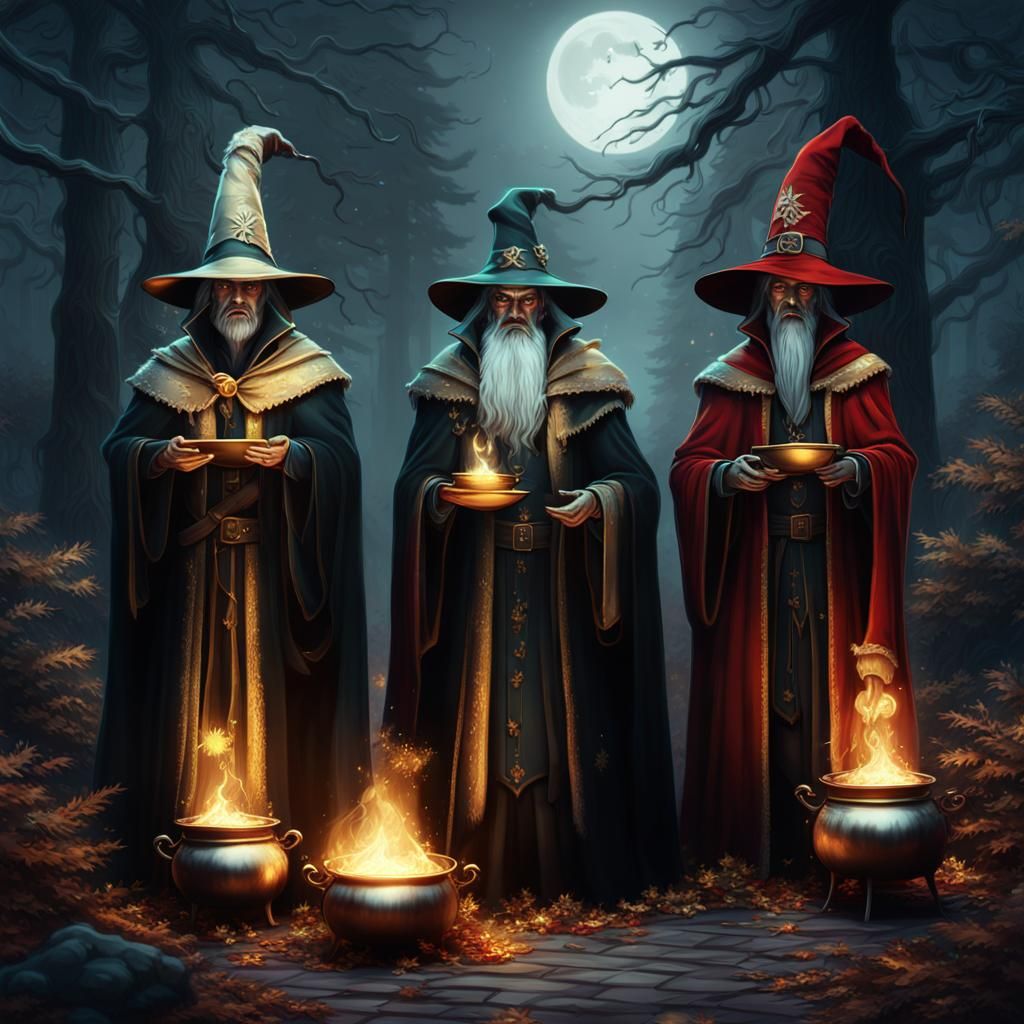 Golden Wizards Brew Spell in Haunted Mansion