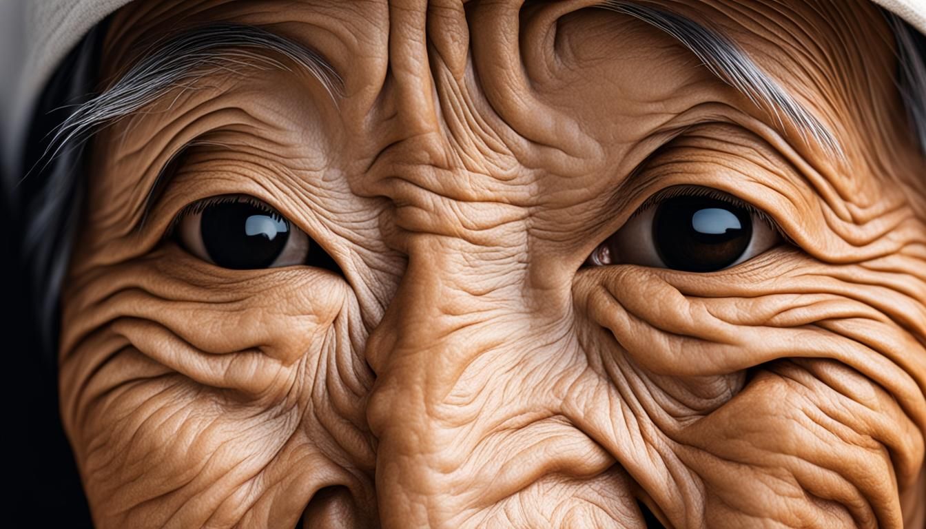 Kind Eyes: Photorealistic Portrait of Elderly Japanese Woman