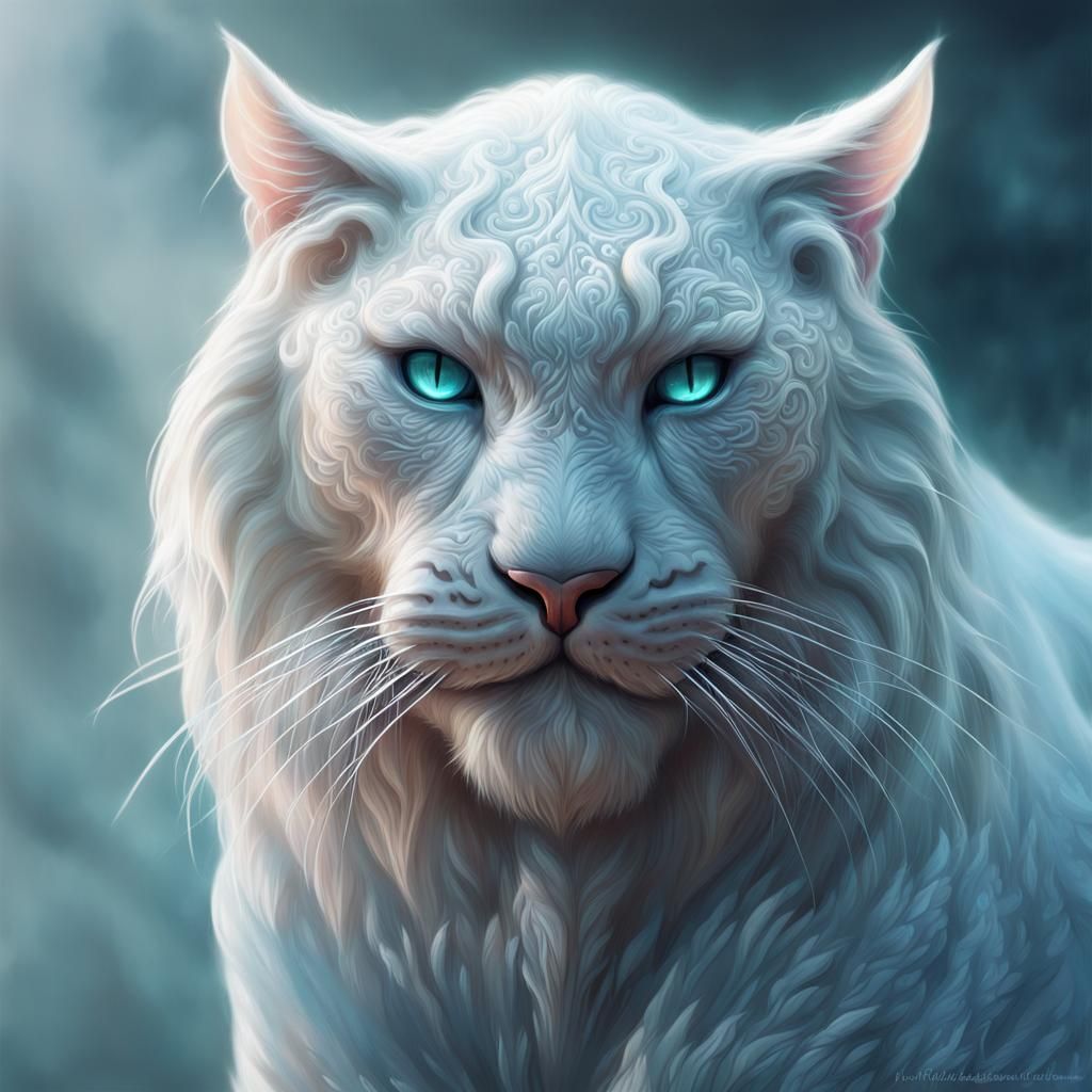 Ethereal Fantasy Cat in Hyperdetailed Digital Art
