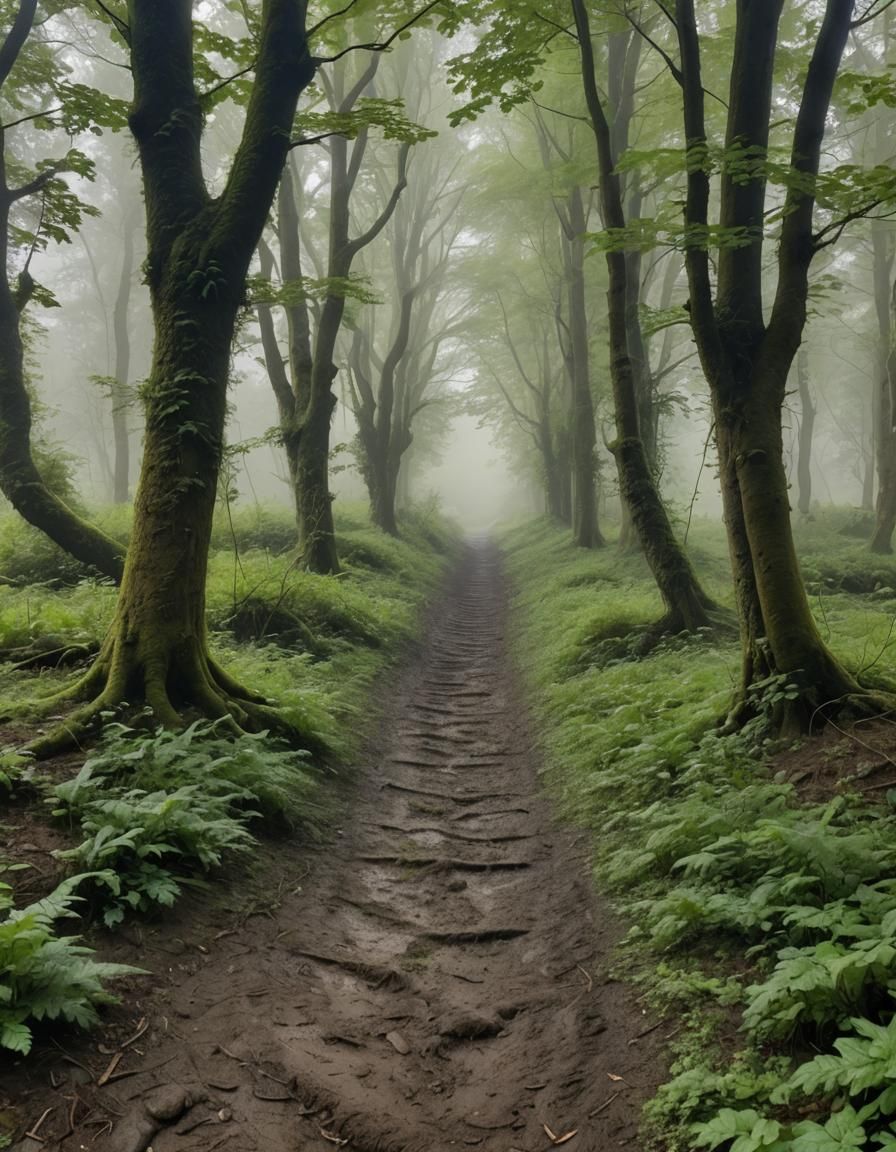 Forest Path to Misty Manor
