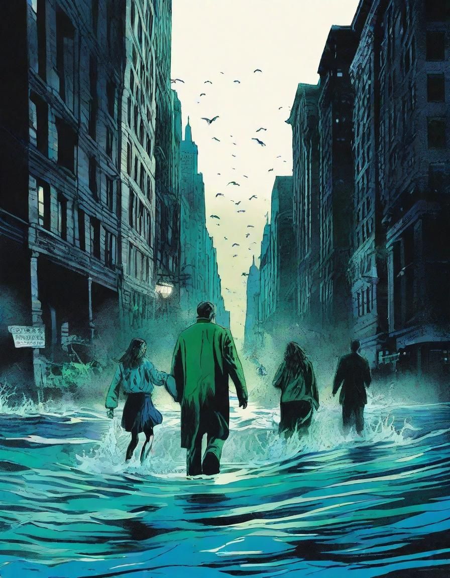 Gothic Horror Illustration of Dystopian New York in Dark Fan...