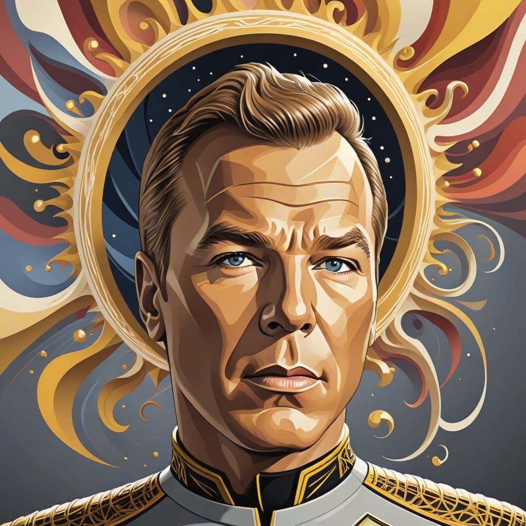 Captain Kirk Abstract Vector Fractal Art