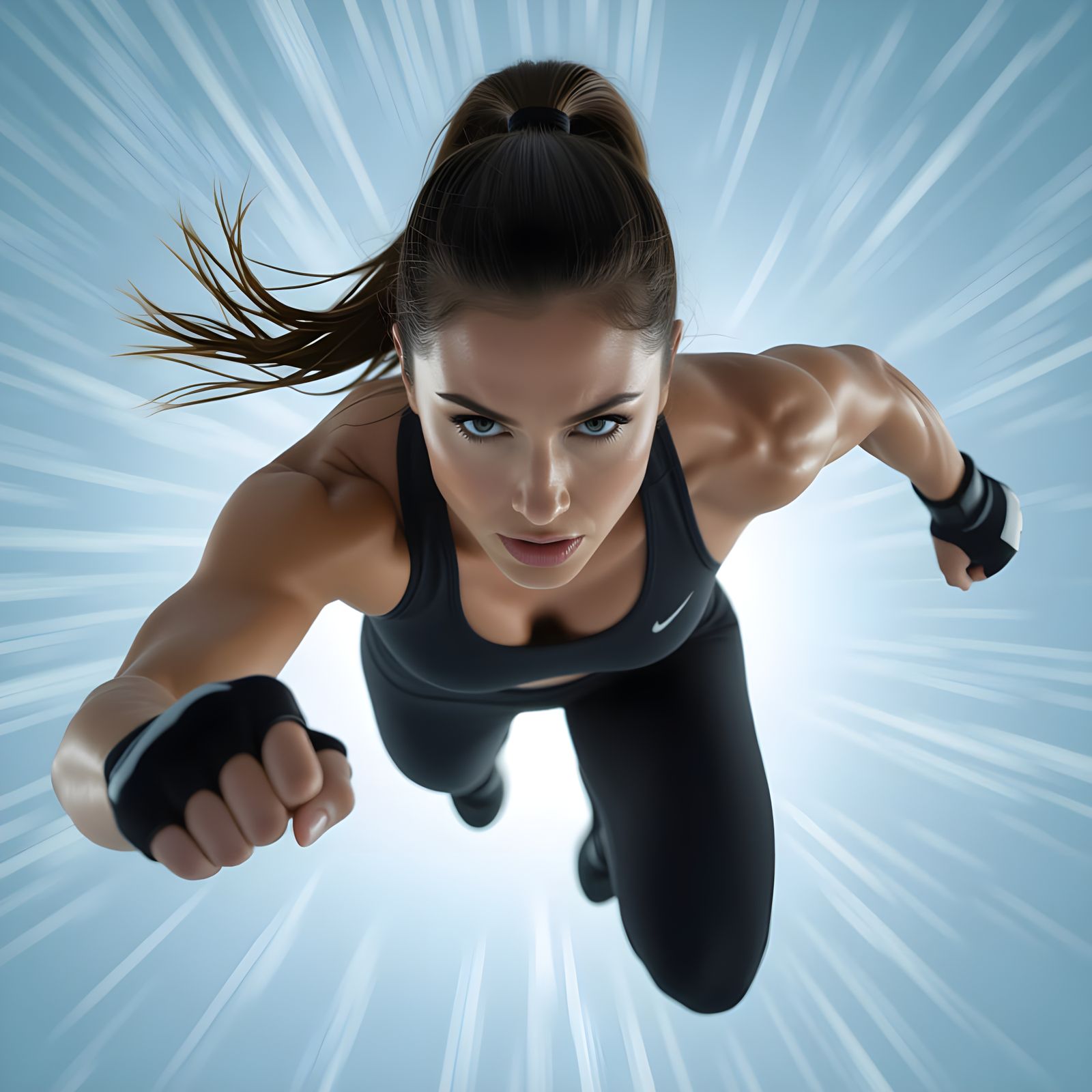 Dynamic Action Pose with Extreme Foreshortening