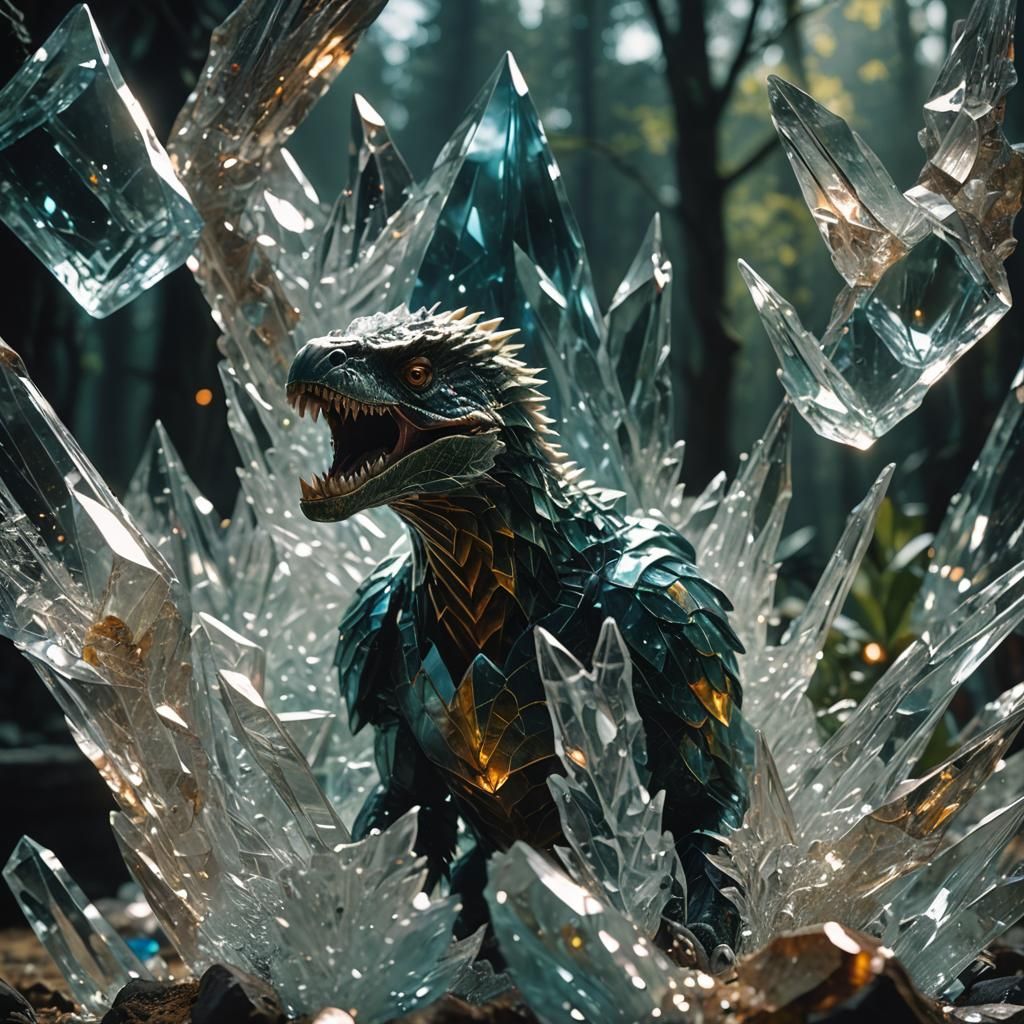 Crystal Dragon of Glass Magic: Cinematic Still