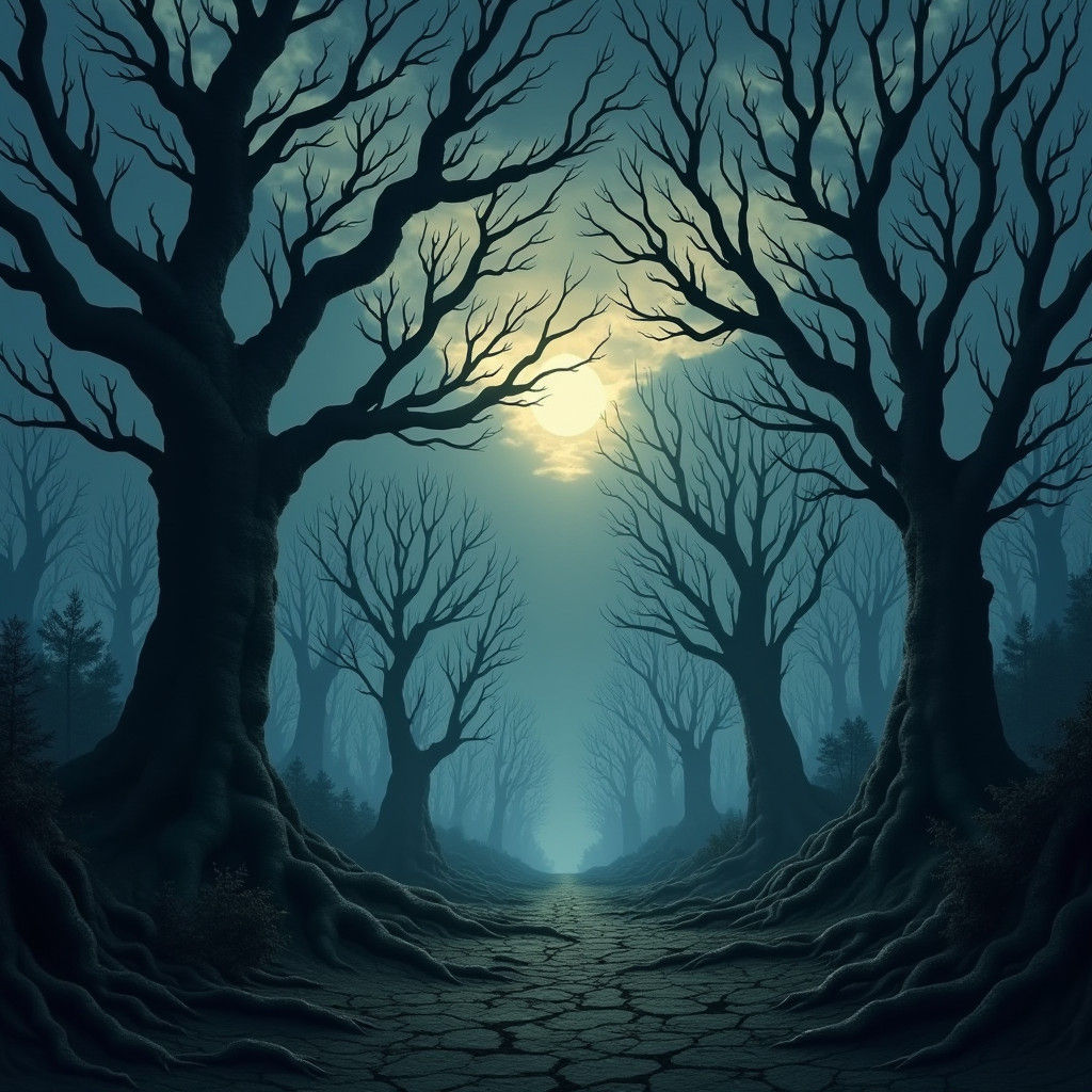 Mystical Forest in Twilight: Anime-Inspired Concept Art