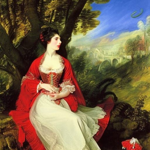 Vampire Hero Enjoys a Raspberry Lollipop: Portrait