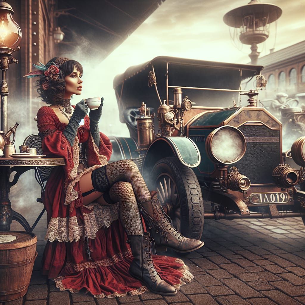 Digital painting, cinematic oil, painting of a beautiful boh...