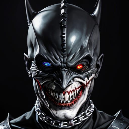Dark Surrealism Portrait of the Batman Who Laughs