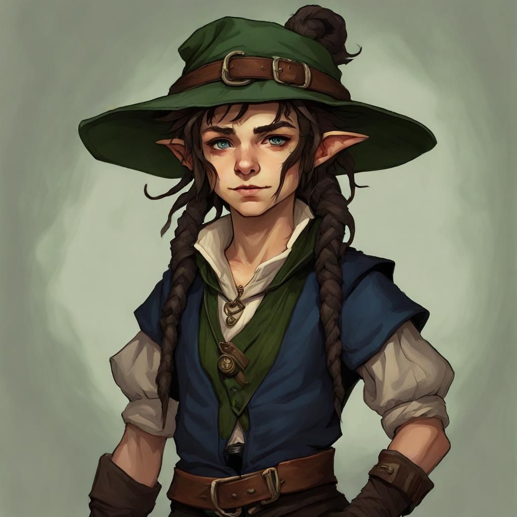 Androgynous Hobbit Halfling Brawler Witch Sailor