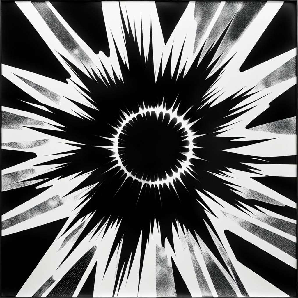 Dramatic Solarized Photogram in Black and White