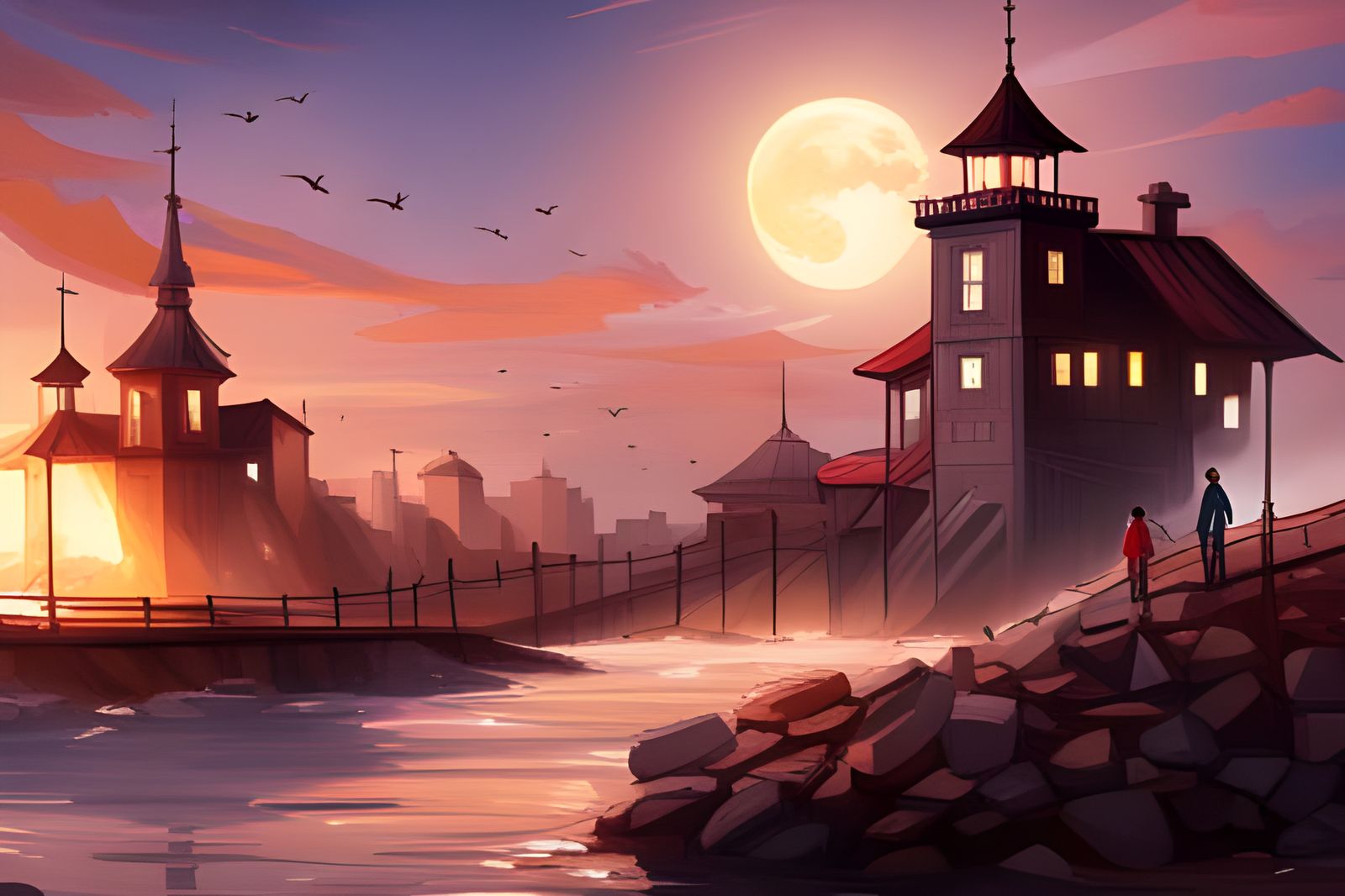 Glowing Rock in Red Field, Anime Key Visual