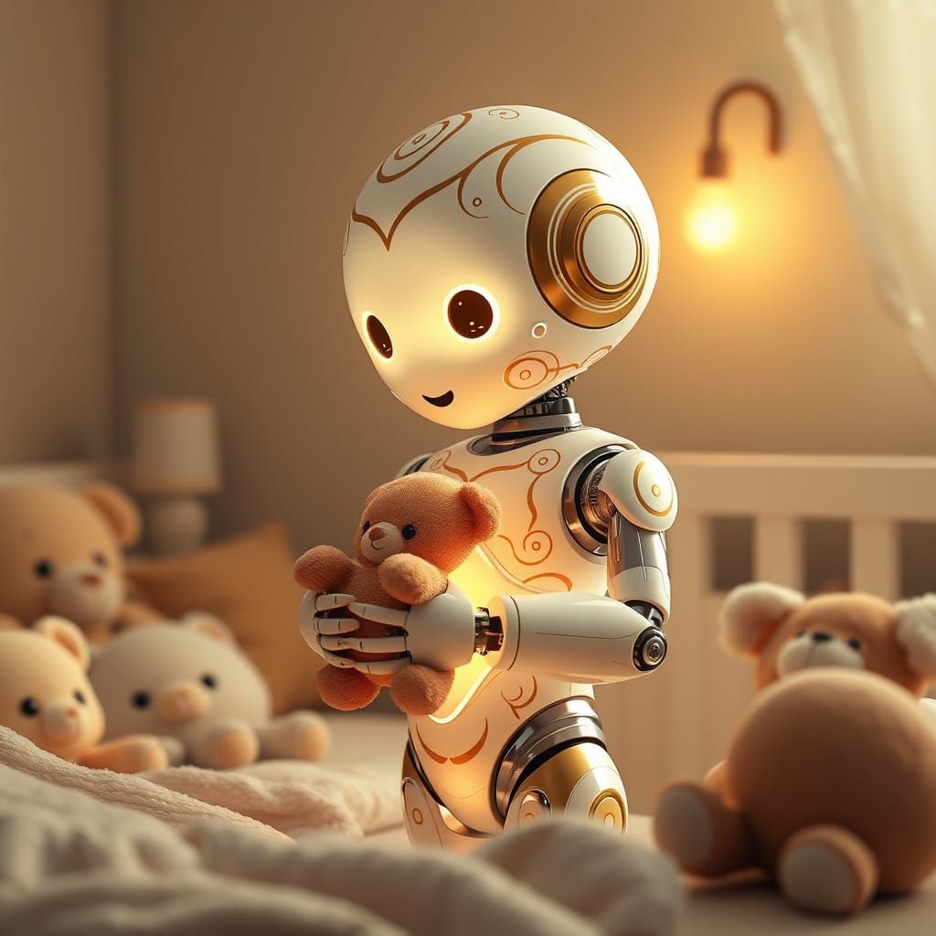 Robot Lullaby: Gentle Bedtime in Futuristic Style