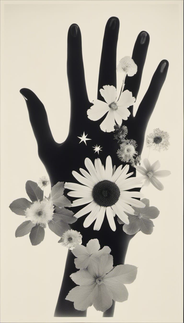 <lora:Winter PG:1.0>   By Man Ray ,  (human hand with four f...