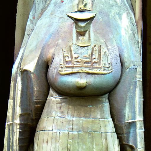 Egyptian Queen Statue with Exaggerated Form