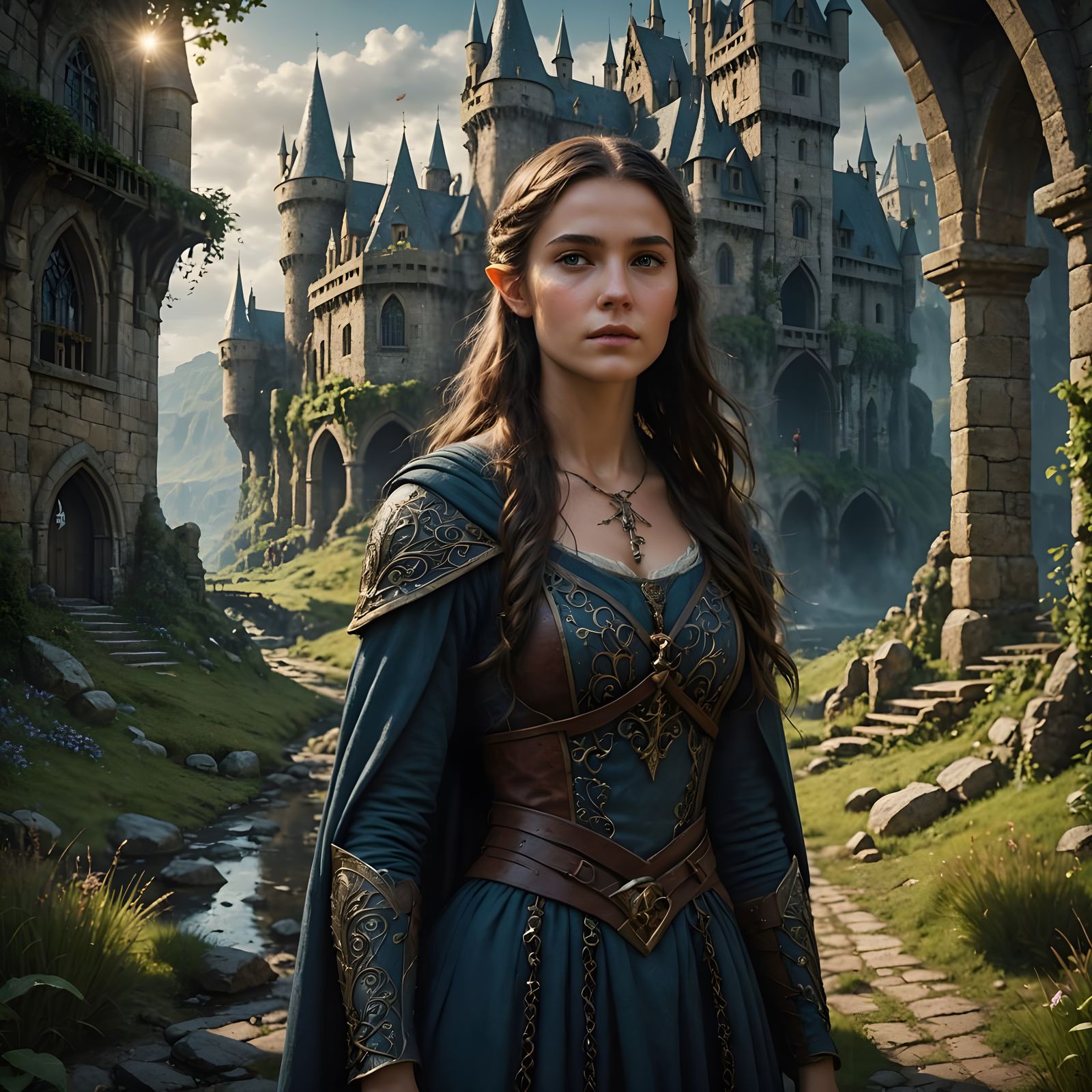 Half-Elf Captured in Medieval Fantasy Land