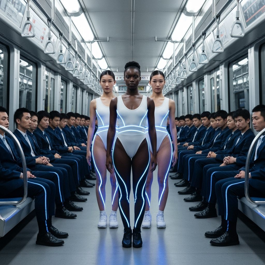 Identical Passengers, Avant-Garde Women in Glowing Outfits