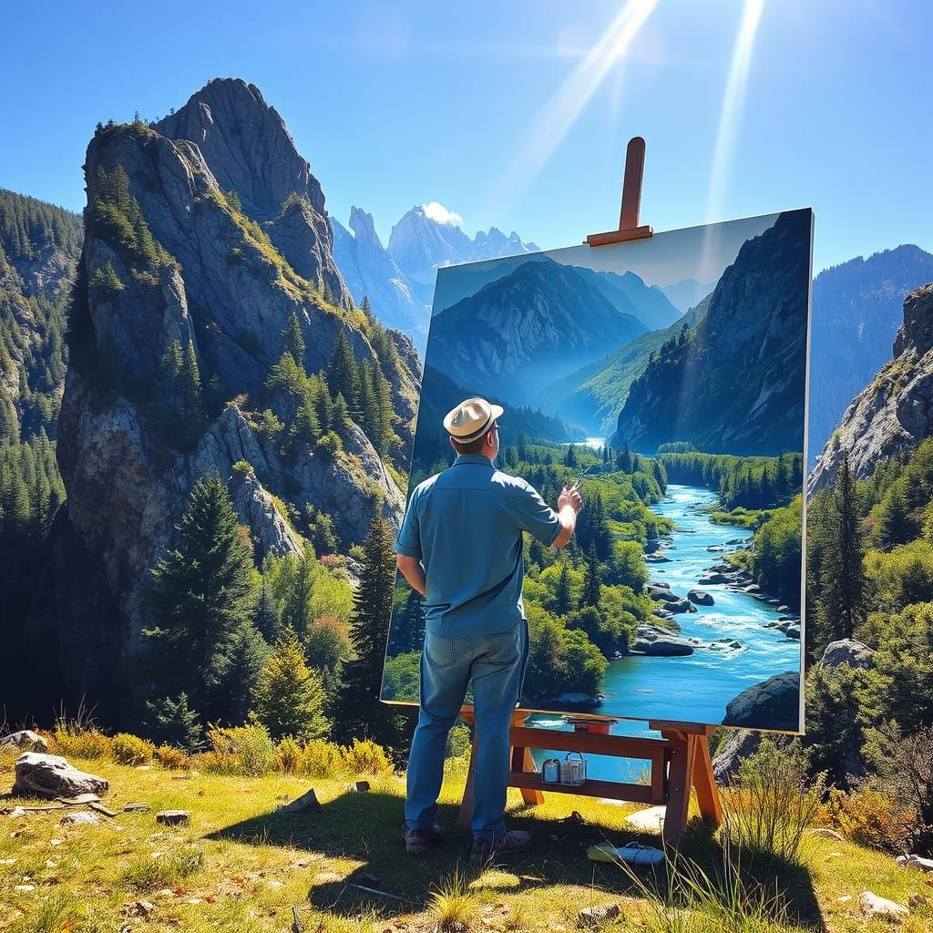 Artist Blends Reality and Art in Vibrant Landscape Masterpie...