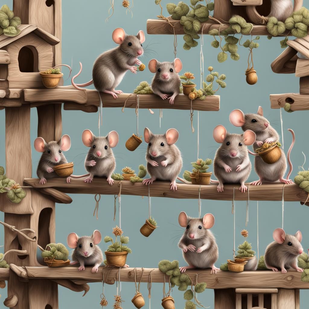 Mice Living Like Humans in Tiny World