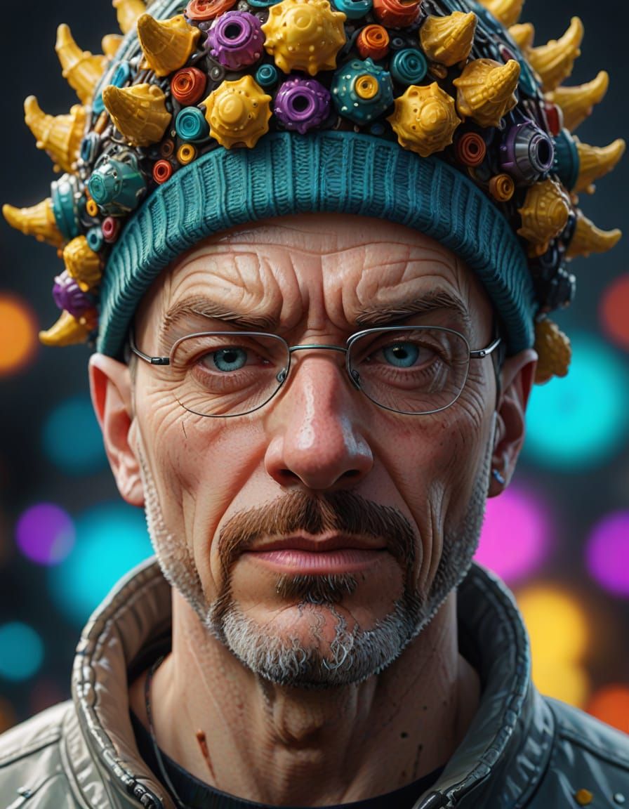 Close Up Portrait of a Barnacle-Covered Figure