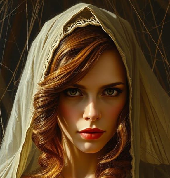 Scarlet Johannsen Enshrouded in Dark, Moody Cobwebs