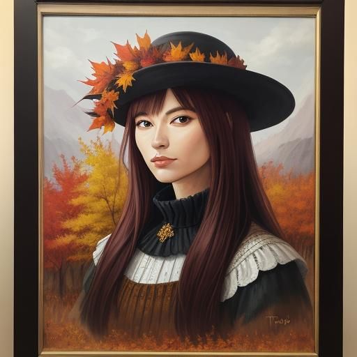 Fantasy Autumn Portrait with Dreamlike Elements