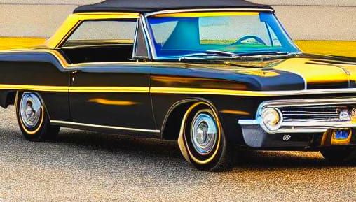 1966 Monte Carlo in Black and Gold: Oil Painting