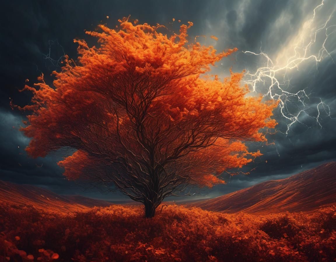 Ethereal Abstract Floral Storm in Ultra HD