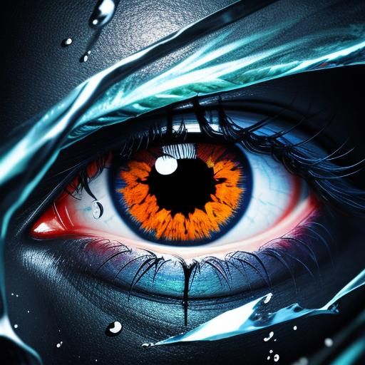 Conceptual Image of a Tear: Rip and Liquid