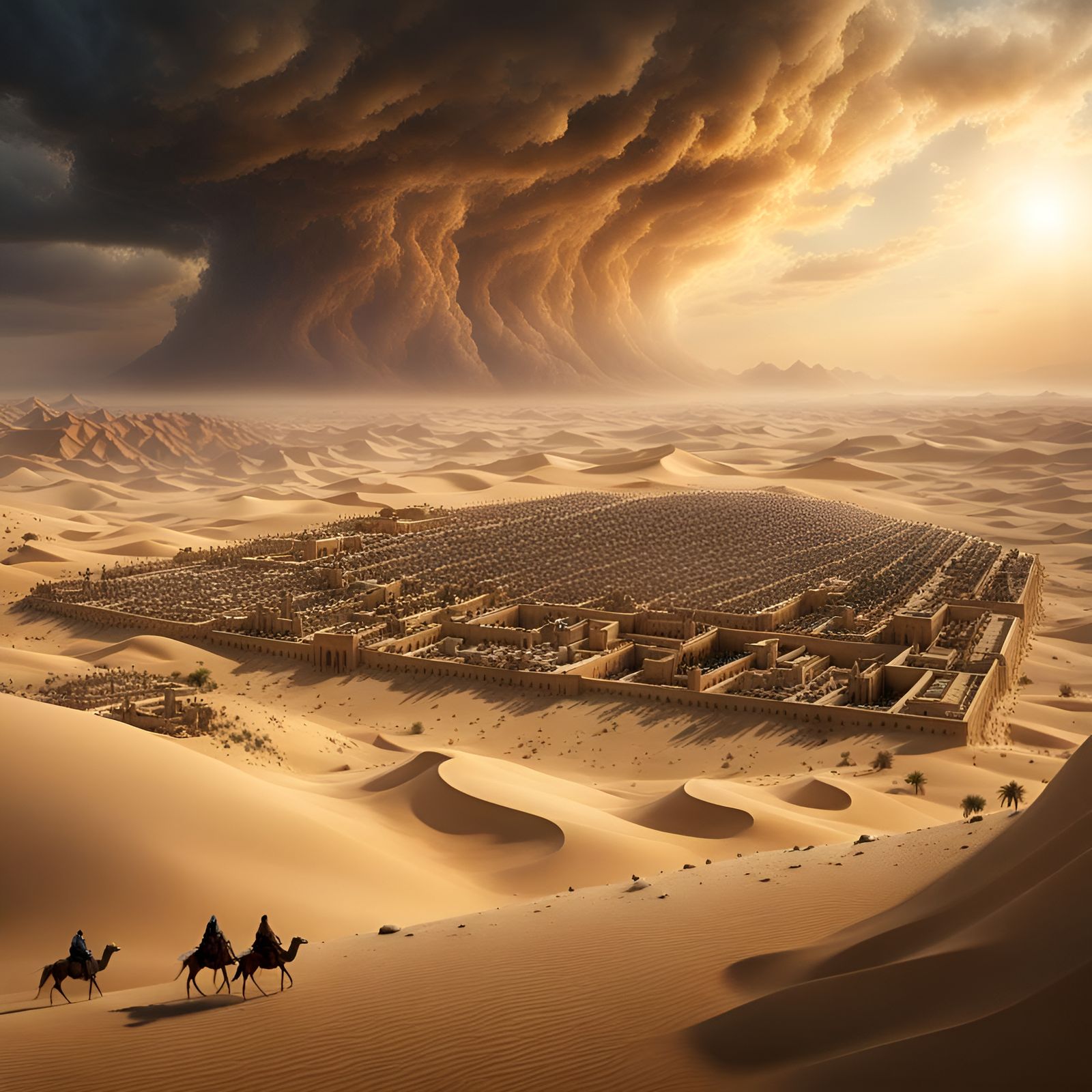 Exodus of Israel in Egypt: Epic Digital Painting