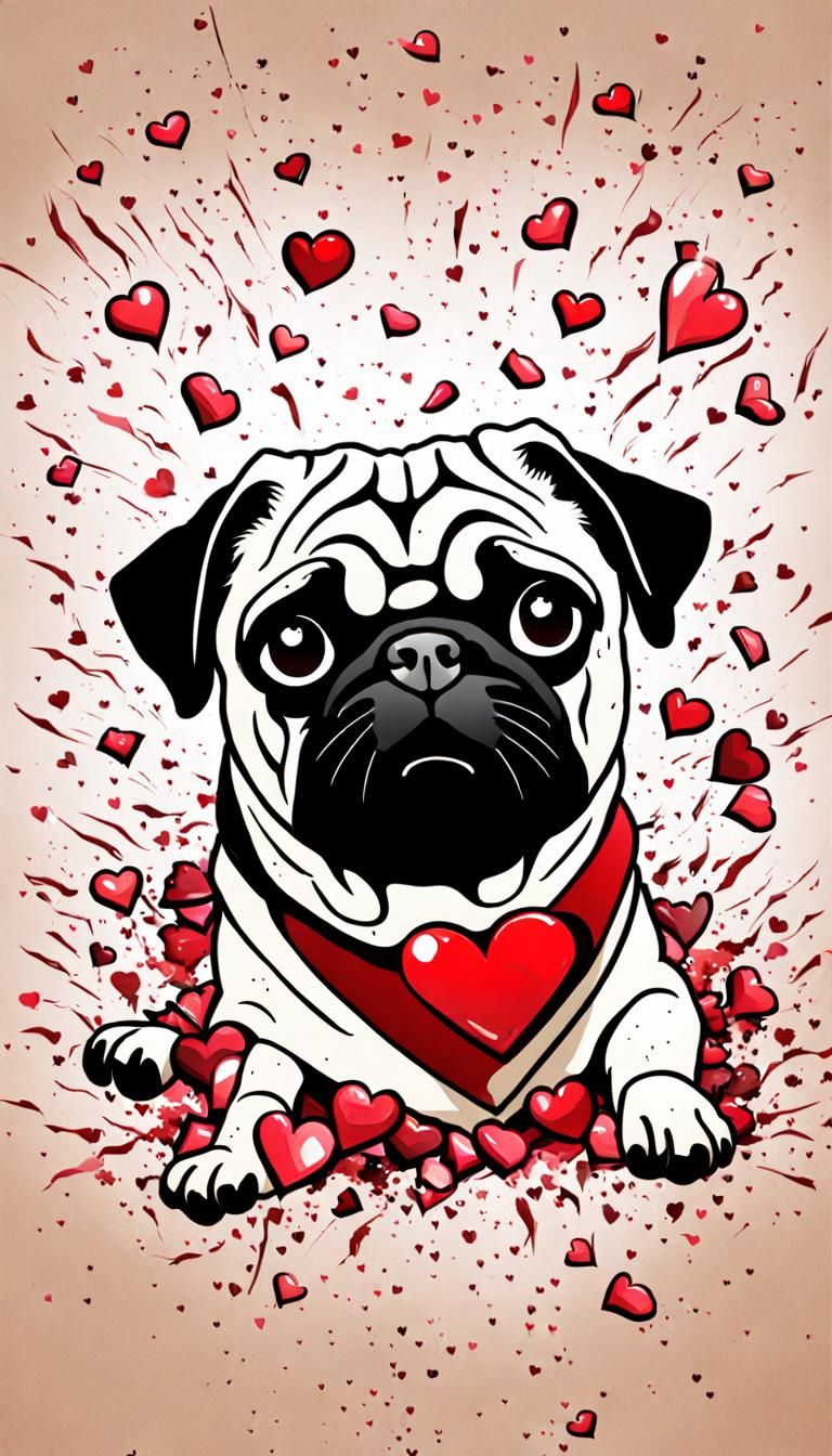 Shattered Pug Heart: An Image of Vulnerability