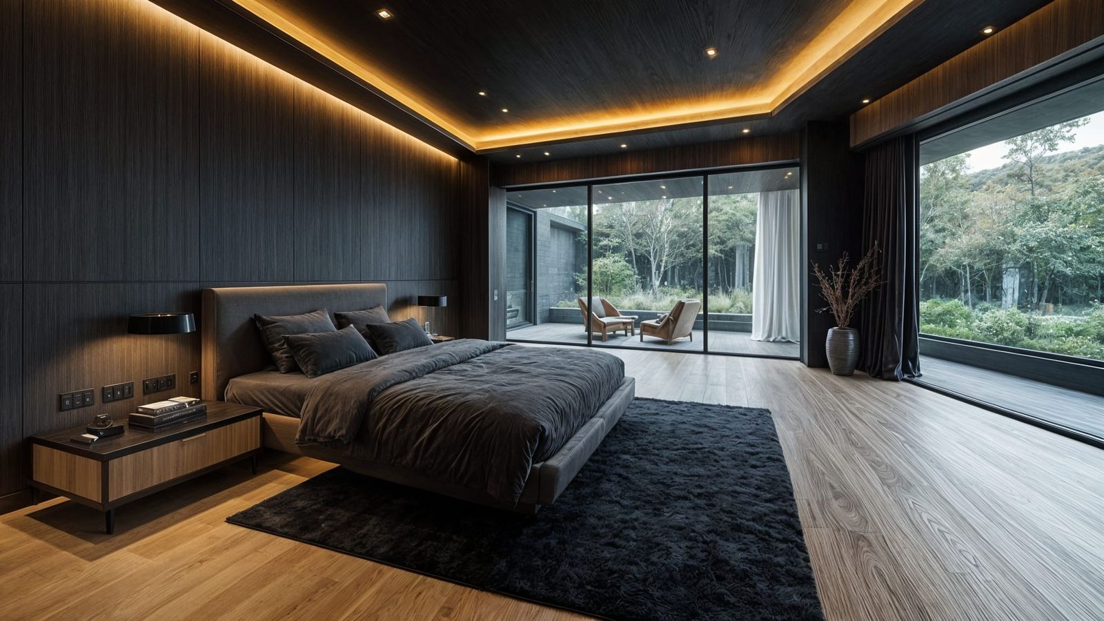 Ultra-Luxury Futuristic Bedroom in Photorealistic Detail