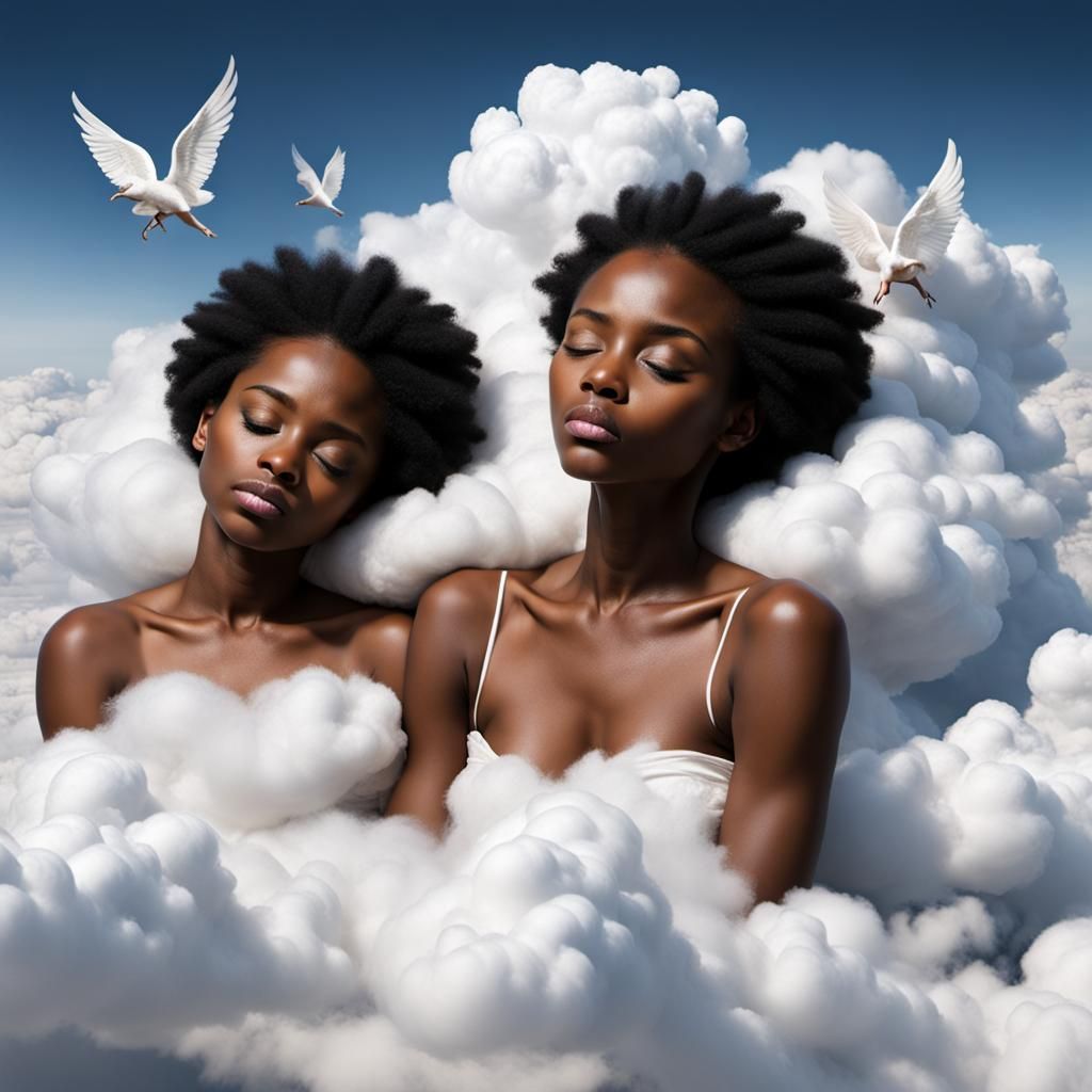 Angelic Dream: Melanated Angels on Cloud Nine