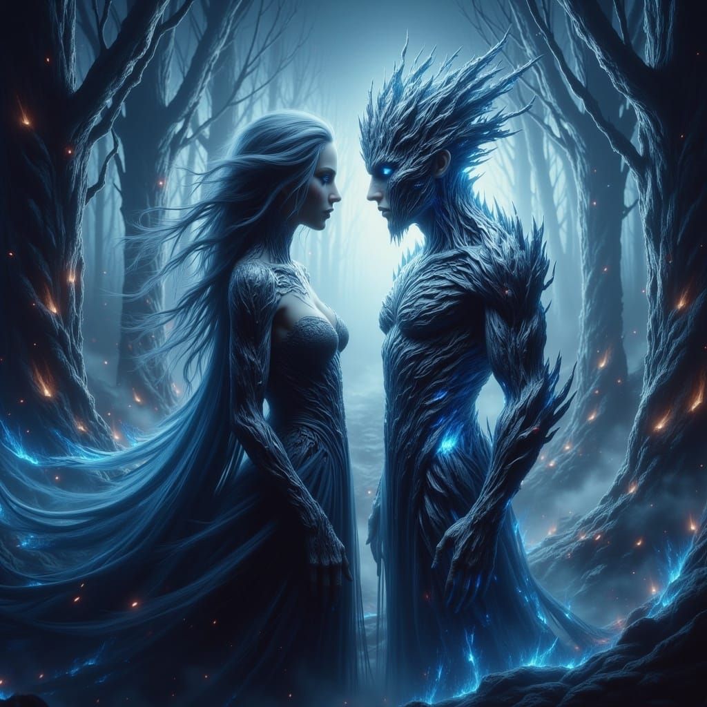 Ethereal Dance with Death in Mystical Realm