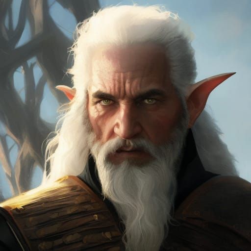 Fantasy Hobbit Character Portrait in D&D Style