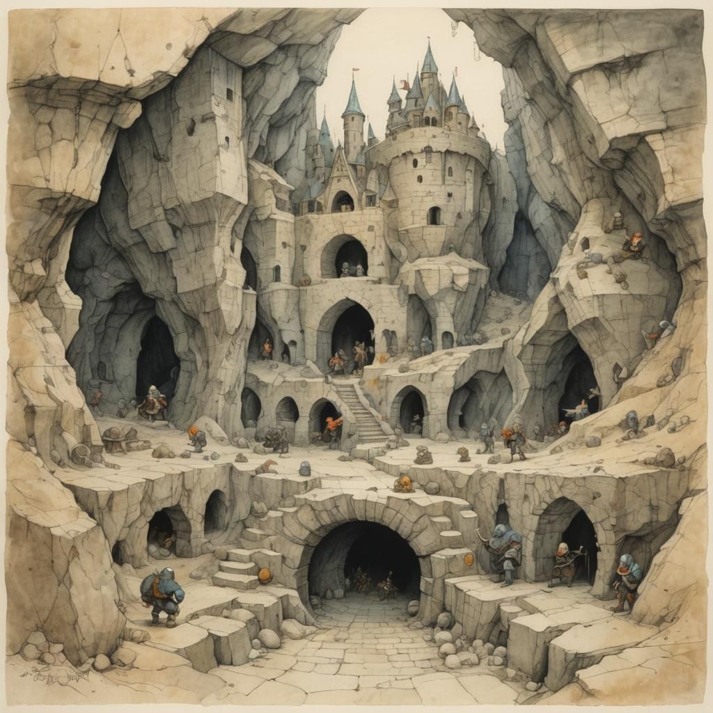 Dwarf in Grimdark Underground Fortress