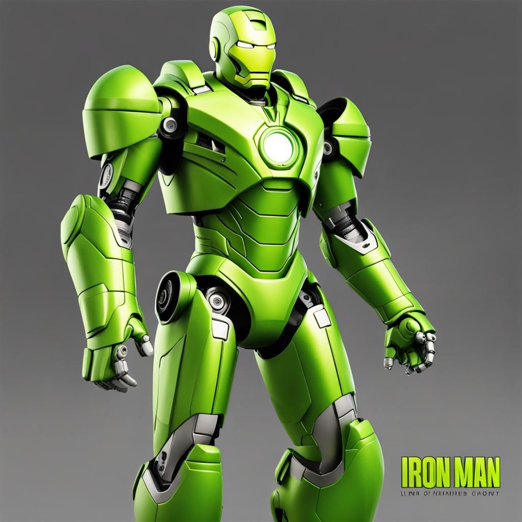 Lime Green Themed Iron Man Suit