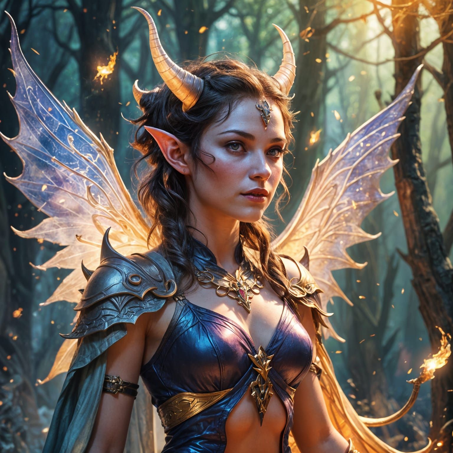 Ethereal Tiefling with Pixie Ears