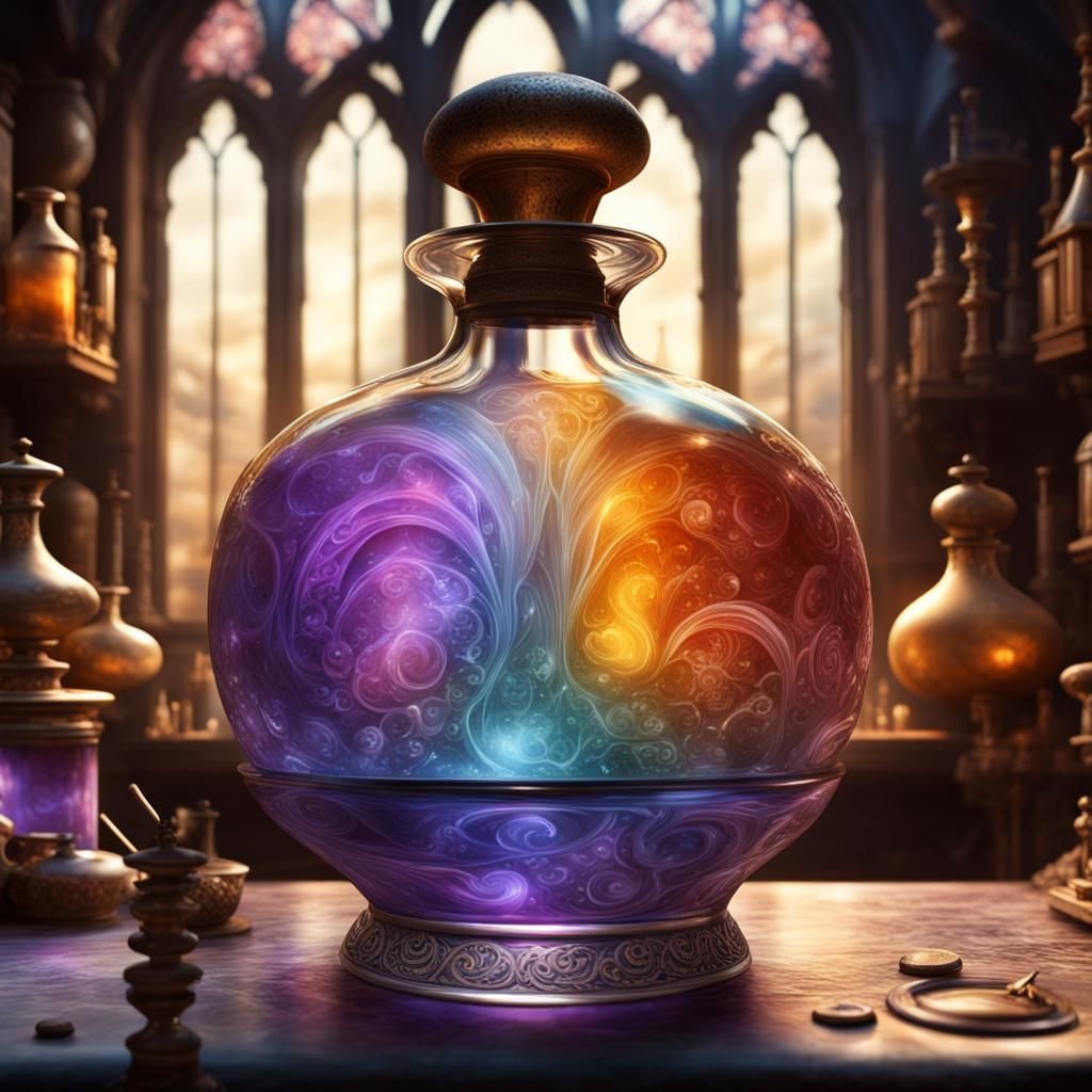 Alchemist's Health Potion in Ornate Glass