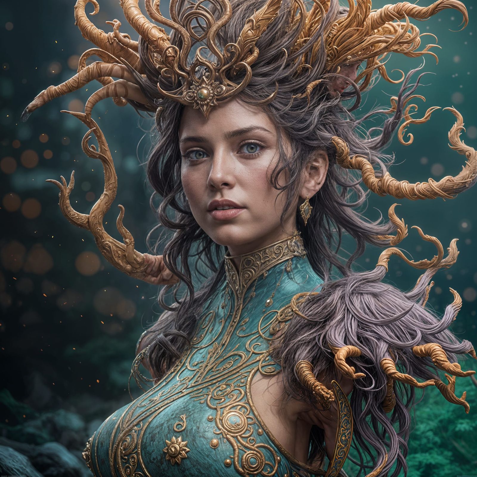 Beautiful Nude Woman: Detailed Matte Painting