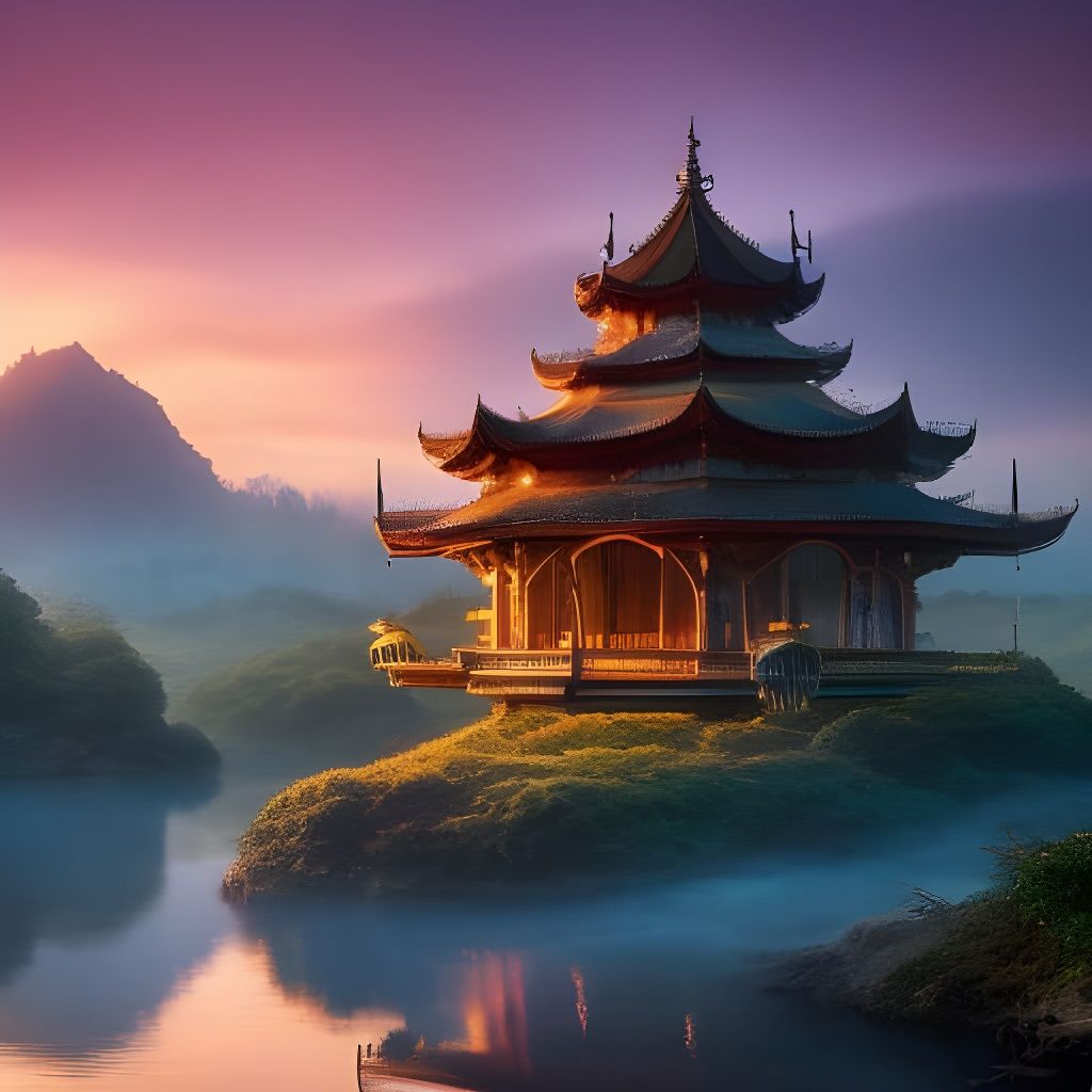 Dreamy Fairy Tale Library in Pastel Clouds