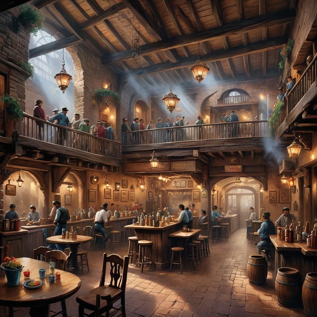 Old West Rosa's Cantina Interior in Ethereal Style