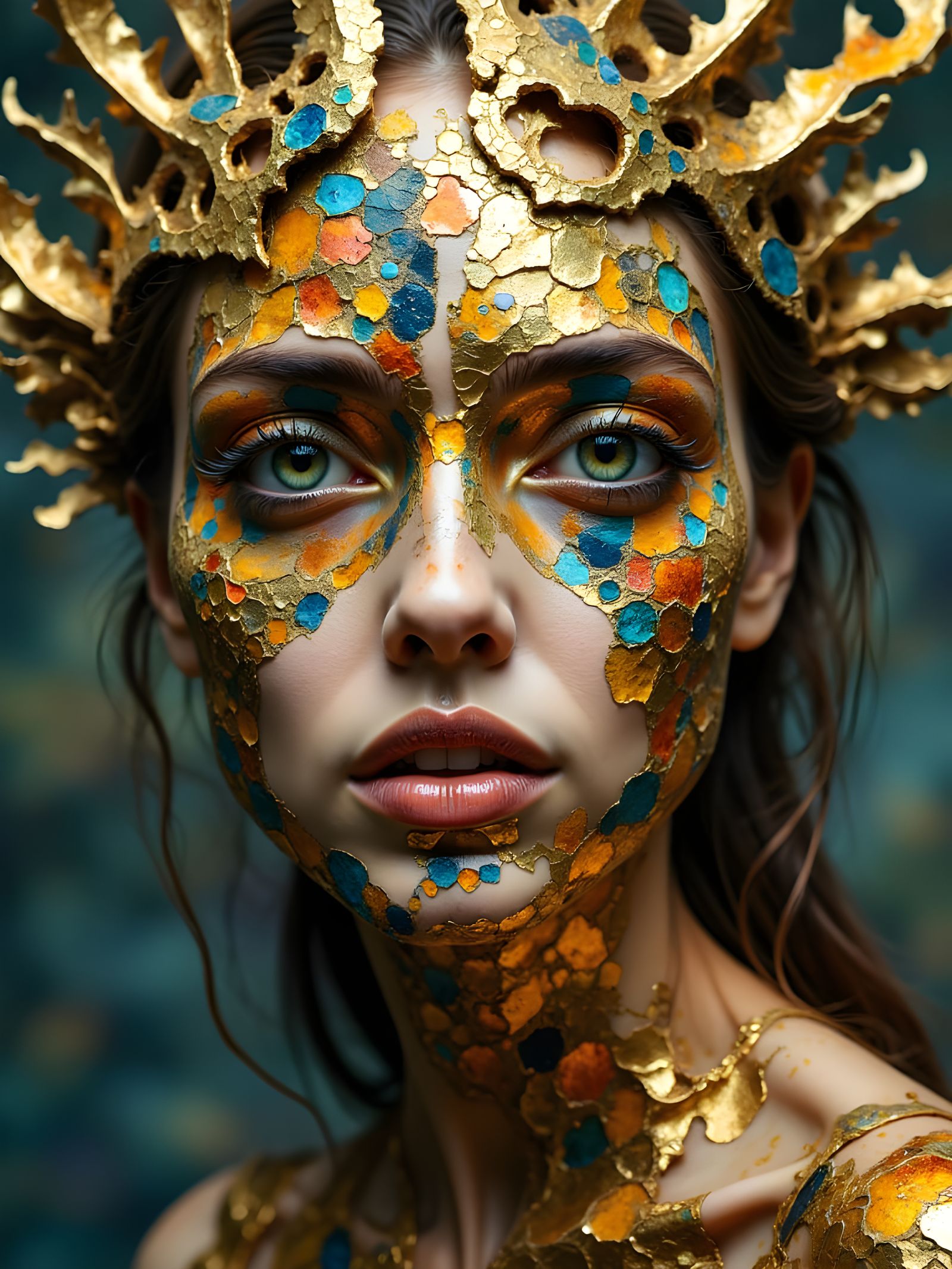 A Priestess Transforms into Cubist Geometric Shapes with Pyr...