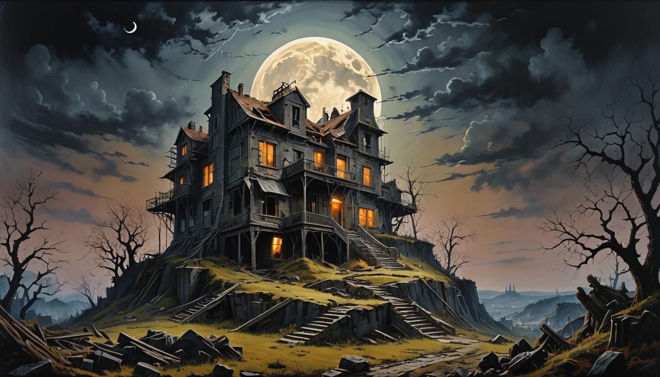 Post-Apocalyptic French Mansion in Ruins