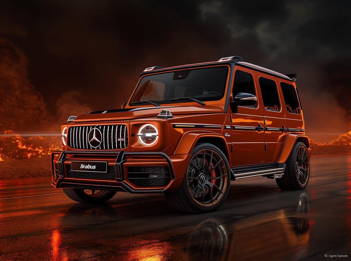 Burnt Orange Brabus G63 AMG with Forgiato Wheels